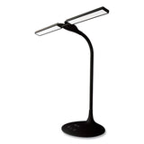 Wellness Series Pivot Led Desk Lamp With Dual Shades, 13.25" To 26" High, Black, Ships In 1-3 Business Days