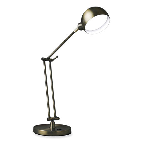 Wellness Series Refine Led Desk Lamp, 27" High, Antiqued Brass, Ships In 1-3 Business Days