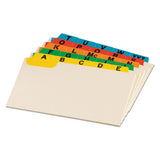 Manila Index Card Guides With Laminated Tabs, 1-5-cut Top Tab, A To Z, 4 X 6, Manila, 25-set