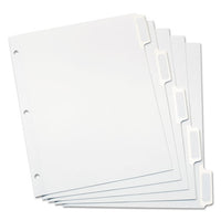 Custom Label Tab Dividers With Self-adhesive Tab Labels, 5-tab, 11 X 8.5, White, 25 Sets