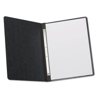 Pressboard Report Cover, 2 Prong Fastener, Letter, 3" Capacity, Black