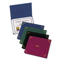 Certificate Holder, 11 1-4 X 8 3-4, Black, 5-pack