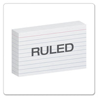 Ruled Index Cards, 3 X 5, White, 100-pack