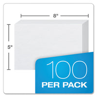 Unruled Index Cards, 5 X 8, White, 100-pack