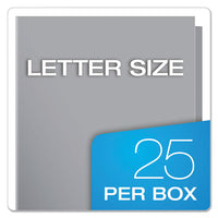 High Gloss Laminated Paperboard Folder, 100-sheet Capacity, Gray, 25-box