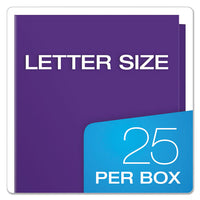 High Gloss Laminated Paperboard Folder, 100-sheet Capacity, Purple, 25-box