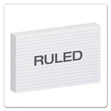 Ruled Index Cards, 5 X 8, White, 100-pack