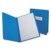 Report Cover, 3 Fasteners, Panel And Border Cover, Letter, Light Blue, 25-box