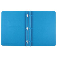 Report Cover, 3 Fasteners, Panel And Border Cover, Letter, Light Blue, 25-box