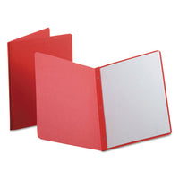 Report Cover, 3 Fasteners, Panel And Border Cover, Letter, Red, 25-box