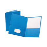 Twin-pocket Folder, Embossed Leather Grain Paper, Yellow, 25-box