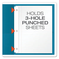 Twin-pocket Folders With 3 Fasteners, Letter, 1-2" Capacity, Light Blue, 25-box