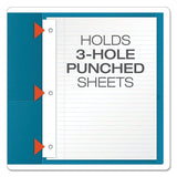 Twin-pocket Folders With 3 Fasteners, Letter, 1-2" Capacity, Light Blue, 25-box