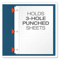 Twin-pocket Folders With 3 Fasteners, Letter, 1-2" Capacity, Blue, 25-box