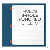 Twin-pocket Folders With 3 Fasteners, Letter, 1-2" Capacity, Blue, 25-box