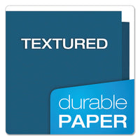 Twin-pocket Folders With 3 Fasteners, Letter, 1-2" Capacity, Blue, 25-box