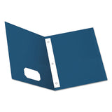 Twin-pocket Folders With 3 Fasteners, Letter, 1-2" Capacity, Blue, 25-box