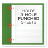 Twin-pocket Folders With 3 Fasteners, Letter, 1-2" Capacity, Green, 25-box