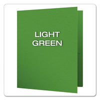 Twin-pocket Folders With 3 Fasteners, Letter, 1-2" Capacity, Green, 25-box