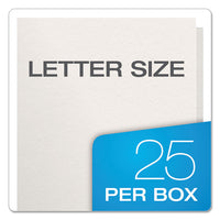 Twin-pocket Folders With 3 Fasteners, Letter, 1-2" Capacity, White, 25-box
