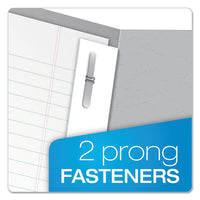 Twin-pocket Folders With 3 Fasteners, Letter, 1-2" Capacity, Gray, 25-box