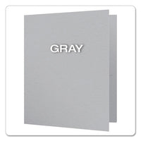 Twin-pocket Folders With 3 Fasteners, Letter, 1-2" Capacity, Gray, 25-box