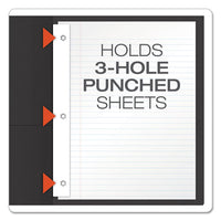 Twin-pocket Folders With 3 Fasteners, Letter, 1-2" Capacity, Black 25-box