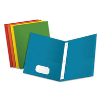 Twin-pocket Folders With 3 Fasteners, Letter, 1-2" Capacity, Black 25-box