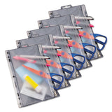 Zippered Ring Binder Pocket, 9 1-2 X 6, Clear