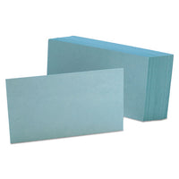 Unruled Index Cards, 3 X 5, Blue, 100-pack