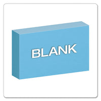 Unruled Index Cards, 3 X 5, Blue, 100-pack