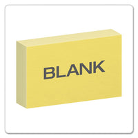 Unruled Index Cards, 3 X 5, Canary, 100-pack