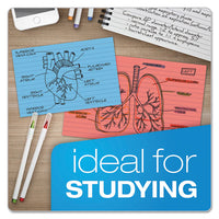 Ruled Index Cards, 3 X 5, Cherry, 100-pack