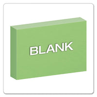 Unruled Index Cards, 4 X 6, Green, 100-pack