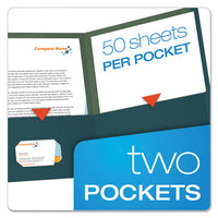 Earthwise By Oxford 100% Recycled Paper Twin-pocket Portfolio, Blue