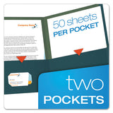 Earthwise By Oxford 100% Recycled Paper Twin-pocket Portfolio, Blue