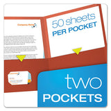 Earthwise By Oxford 100% Recycled Paper Twin-pocket Portfolio, Red