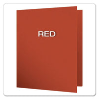 Earthwise By Oxford 100% Recycled Paper Twin-pocket Portfolio, Red