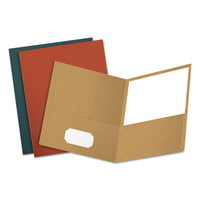 Earthwise By Oxford 100% Recycled Paper Twin-pocket Portfolio, Natural