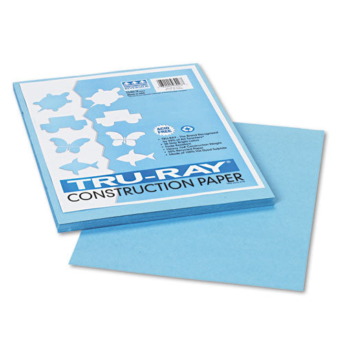 Tru-ray Construction Paper, 76lb, 9 X 12, Sky Blue, 50-pack