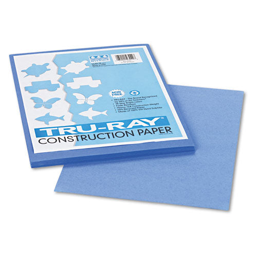 Tru-ray Construction Paper, 76lb, 9 X 12, Blue, 50-pack