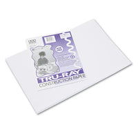 Tru-ray Construction Paper, 76lb, 12 X 18, White, 50-pack