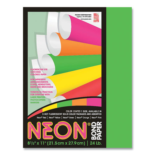 Neon Multi-purpose Paper, 24 Lb, 8.5 X 11, Green, 100-pack