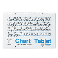 Chart Tablets, 1" Presentation Rule, 24 X 16, 30 Sheets