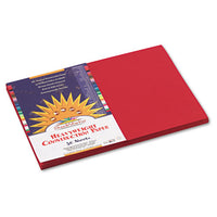 Construction Paper, 58lb, 12 X 18, Holiday Red, 50-pack