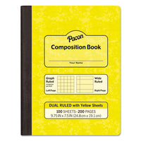 Composition Book, Wide-legal Rule, Yellow Cover, 9.75 X 7.5, 100 Sheets