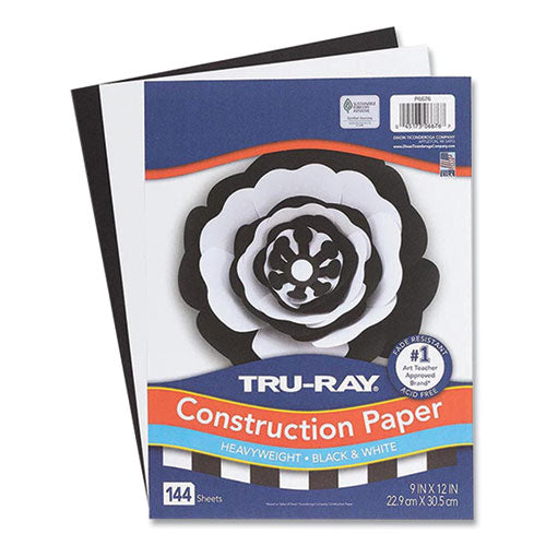 Tru-ray Construction Paper, 76 Lb Text Weight, 9 X 12, Assorted Colors, 144/pack