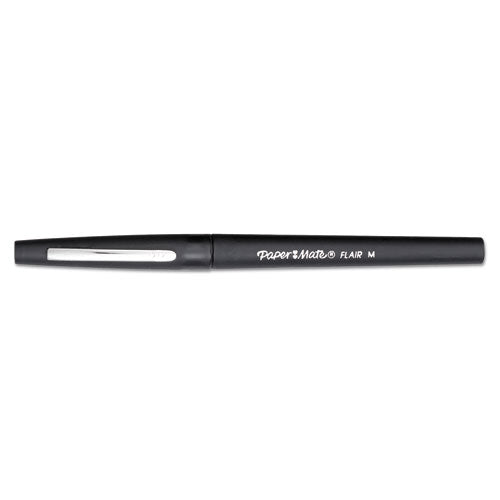 Point Guard Flair Stick Porous Point Pen, Bold 1.4mm, Black Ink-barrel, 36-box