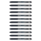 Inkjoy Retractable Gel Pen, Micro 0.5mm, Black Ink-barrel, Dozen