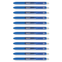 Inkjoy Retractable Gel Pen, Micro 0.5mm, Blue Ink-barrel, Dozen